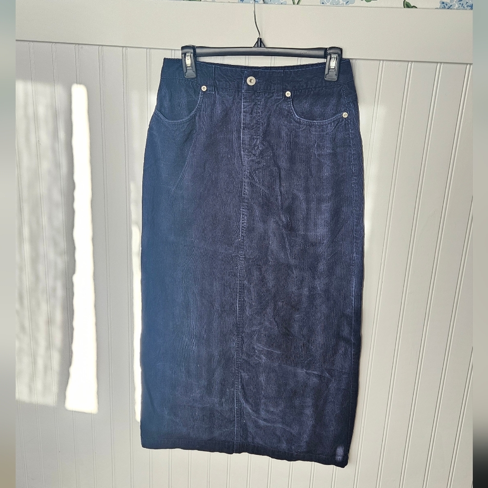 Northern Reflections Blue Midi Pencil Skirt